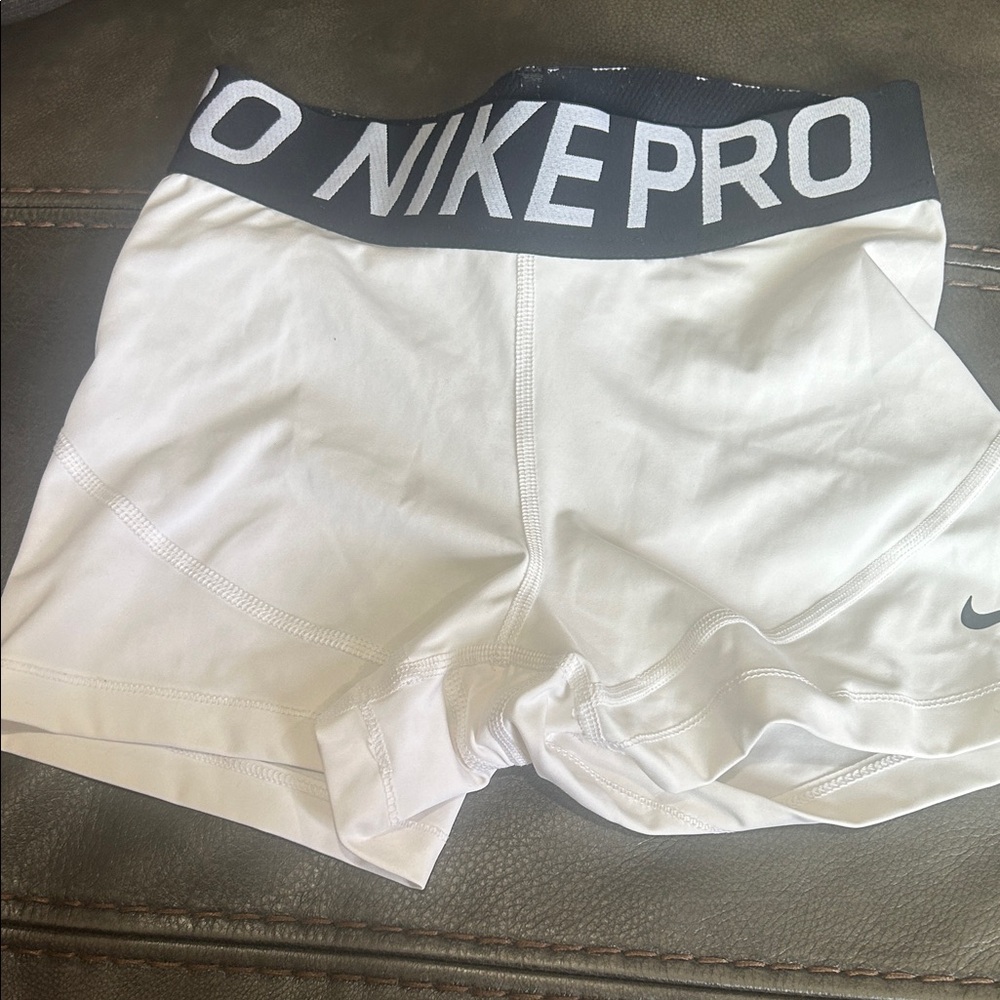 Nike Pro Women's White Athletic Shorts
